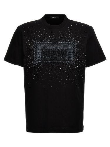 Versace Rhinestone Logo T-shirt - Versace - Modalova