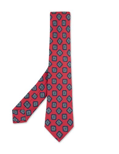 Silk Tie With Multicoloured Pattern - Kiton - Modalova