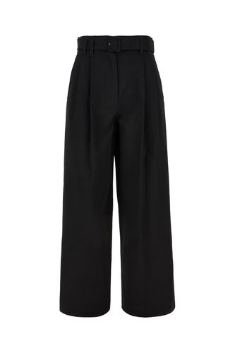 S Max Mara Black Cotton Pants - 'S Max Mara - Modalova