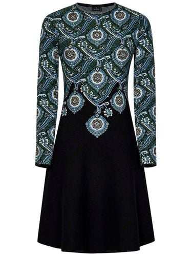 Jacquard-pattern Crewneck Mini Dress - Etro - Modalova