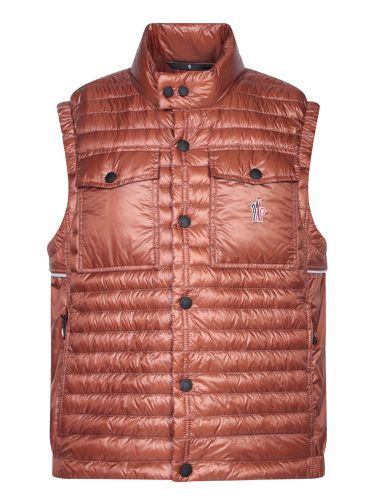 Moncler Grenoble Ollon Brown Vest - Moncler Grenoble - Modalova