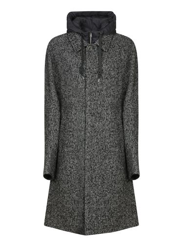 Herno Grey Diagonal Nylon Coat - Herno - Modalova