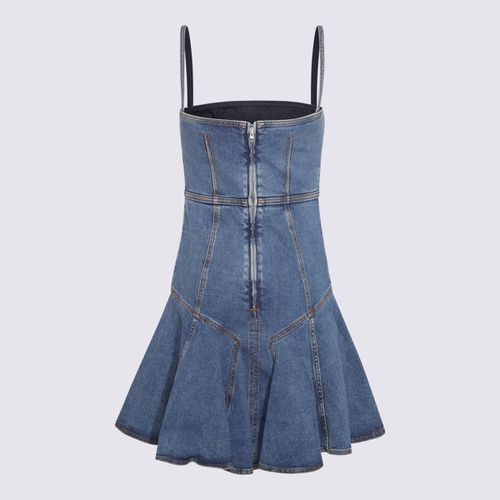 Blue Cotton Blend Denim Dress - Alexander McQueen - Modalova