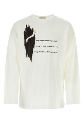 Yohji Yamamoto White Cotton T-shirt - Yohji Yamamoto - Modalova