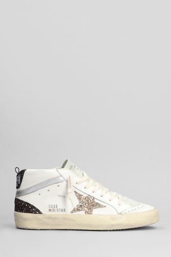 Mid Star Sneakers In Leather - Golden Goose - Modalova