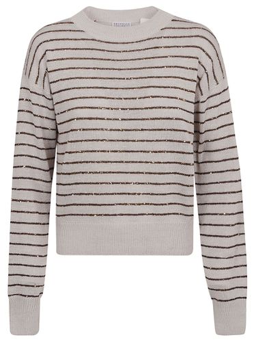 Stripe Sweatshirt - Brunello Cucinelli - Modalova
