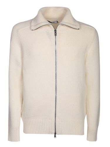 Tagliatore Zippered Cream Sweater - Tagliatore - Modalova