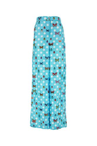 Versace Printed Silk Wide-leg Pant - Versace - Modalova