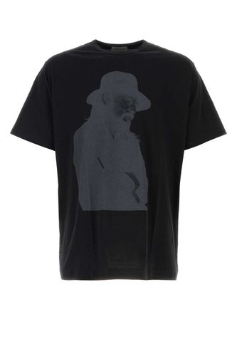 Yohji Yamamoto Black Cotton T-shirt - Yohji Yamamoto - Modalova