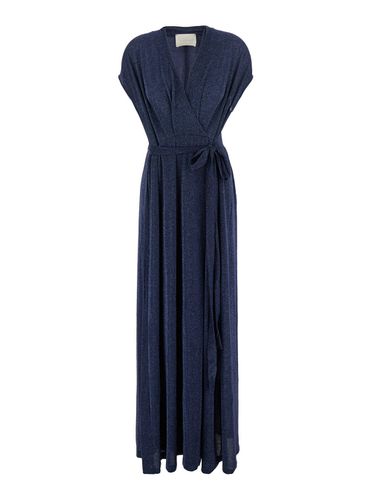 Cotonaria Long Dress With Waist Knot In Tech Fabric Woman - Momonì - Modalova