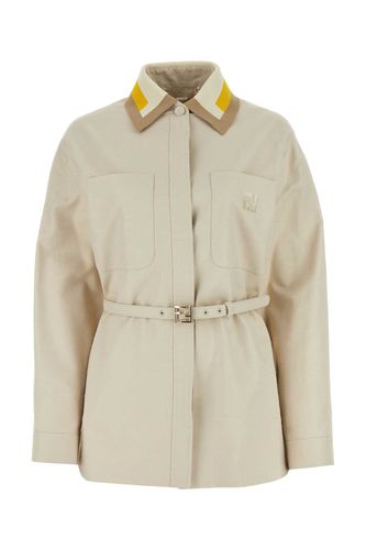 Fendi Ivory Canvas Jacket - Fendi - Modalova