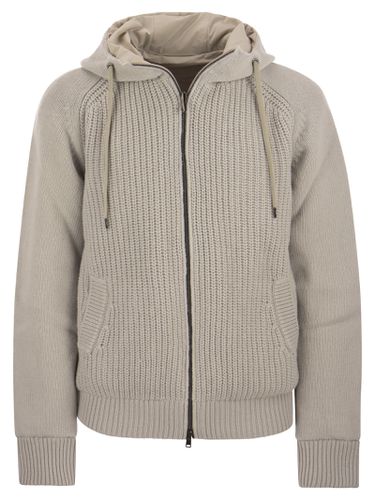 Wool Knit Bomber Jacket Reversible - Herno - Modalova