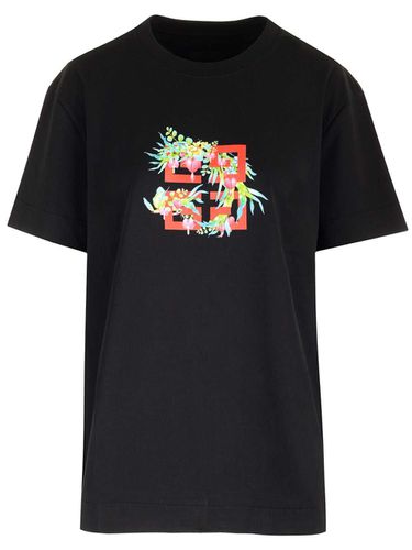 Flower Printed Crewneck T-shirt - Givenchy - Modalova