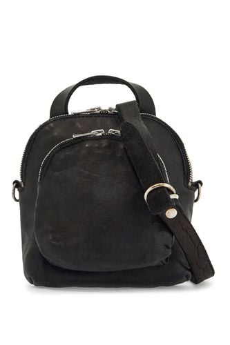 Mini Backpack In Black Horse Leather With Handle And Straps - Guidi - Modalova