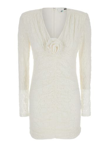 Mini Dress With Rose Patch In Lace Woman - Rotate by Birger Christensen - Modalova
