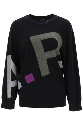 A. P.C. Sweater In Virgin Wool With Logo Pattern - A.P.C. - Modalova