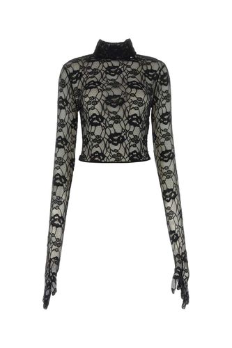 Saint Laurent Black Lace Top - Saint Laurent - Modalova