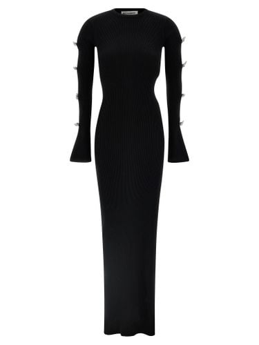 Cut-out Crystal Bow Dress - Mach & Mach - Modalova