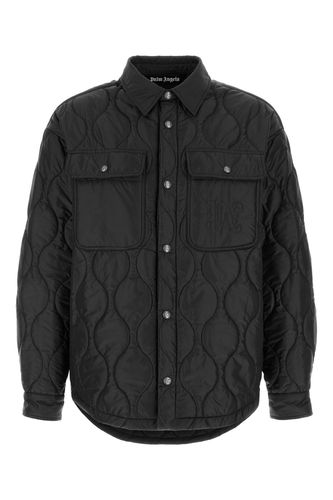 Black Polyester Padded Jacket - Palm Angels - Modalova