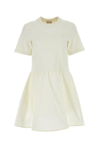 Moncler Ivory Cotton Mni Dress - Moncler - Modalova