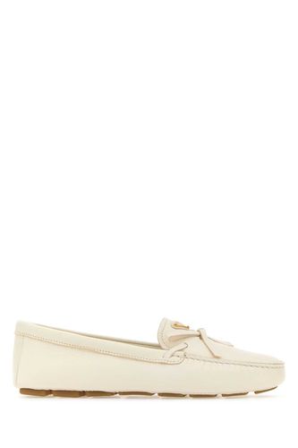 Prada Ivory Leather Loafers - Prada - Modalova