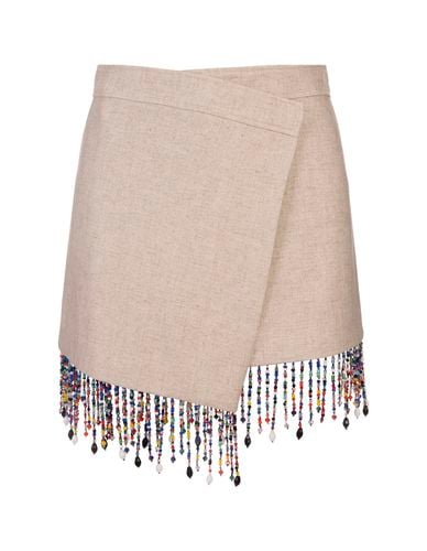 Sand Mini Skirt With Bead Appliqué - MSGM - Modalova