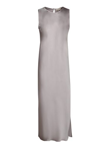 Herno Grey Satin Chantilly Dress - Herno - Modalova