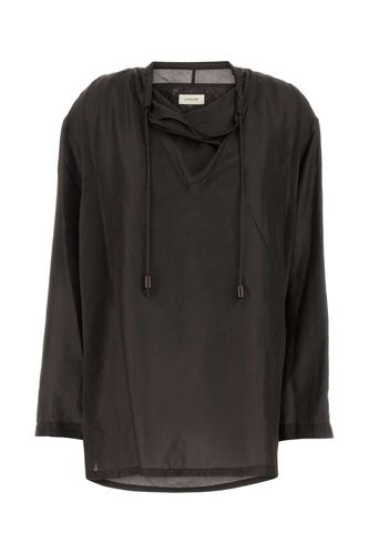 Lemaire Dark Brown Silk Blouse - Lemaire - Modalova