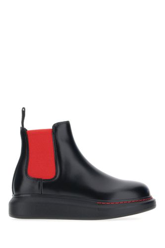 Black Leather Hybrid Ankle Boots - Alexander McQueen - Modalova