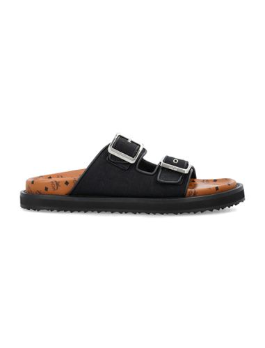 Mcm Canvas Flat Sandals - MCM - Modalova