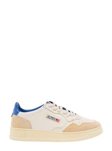 White medalist Super Vintage Low Sneakers With Suede Details In Leather Man - Autry - Modalova