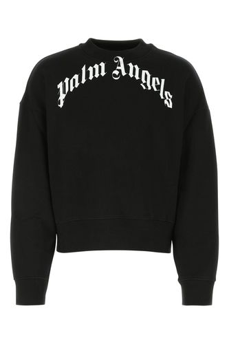 Palm Angels Curved Logo Sweatshirt - Palm Angels - Modalova