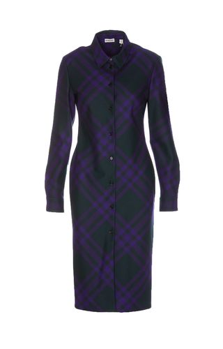 Long Sleeved Checked Shirt Dress - Burberry - Modalova