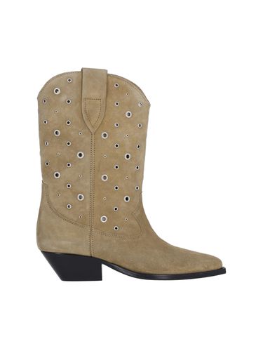 Western Boots With Studs In Suede - Isabel Marant - Modalova