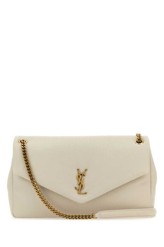 Ivory Leather Big Calypso Shoulder Bag - Saint Laurent - Modalova