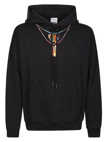 Feathers Necklace Over Sweatshirt - Marcelo Burlon - Modalova