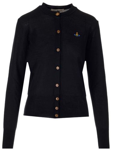 Logo Embroidered Cardigan - Vivienne Westwood - Modalova