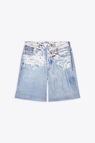 P-alston-short Denim Trompe Loeil Printed Viscose Short - P Alston Short - Diesel - Modalova