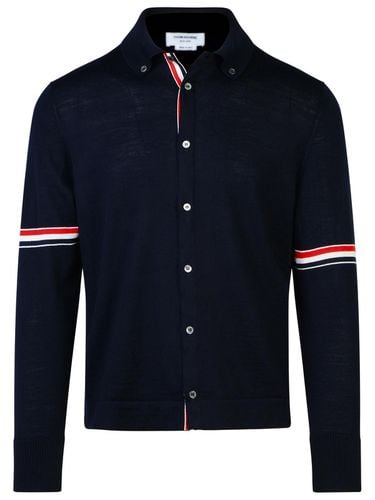 Thom Browne Navy Virgin Wool Shirt - Thom Browne - Modalova