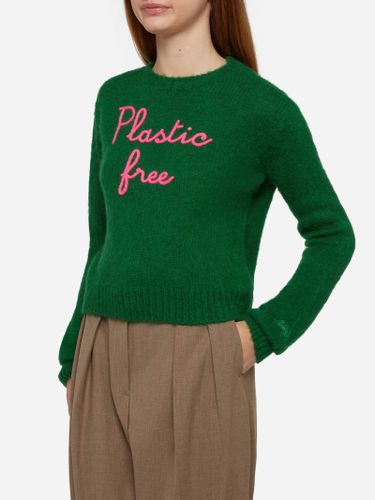 Woman Crewneck Soft Crop Sweater With Plastic Free Embroidery - MC2 Saint Barth - Modalova