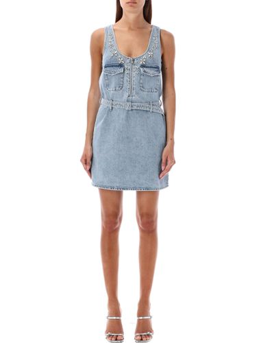 Tank Denim Mini Dress Embellished - self-portrait - Modalova