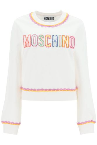 Moschino Crochet Details Sweatshirt - Moschino - Modalova