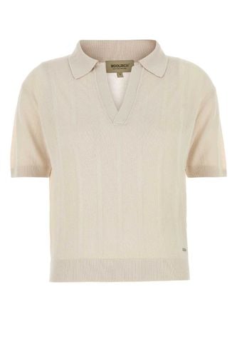 Sand Viscose Blend Polo Shirt - Woolrich - Modalova