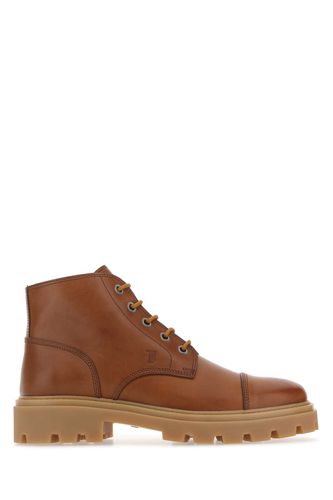 Tod's Brown Leather Ankle Boots - Tod's - Modalova