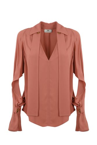 Blouse With Georgette Scarf - Elisabetta Franchi - Modalova