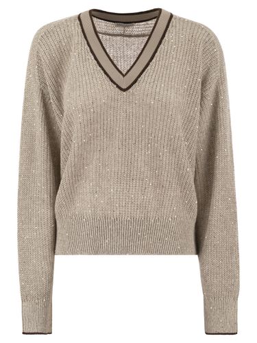 Active Dazzling Linen Rib Knit - Brunello Cucinelli - Modalova