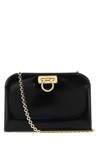 Ferragamo Black Leather Clutch - Ferragamo - Modalova