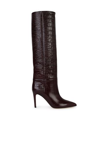 Stiletto 85 Burgundy Leather Boots - Paris Texas - Modalova