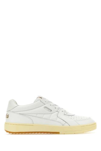 Palm Angels White Leather Sneakers - Palm Angels - Modalova