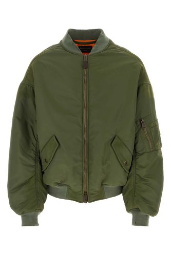 Army Green Nylon Padded Bomber Jacket - Balenciaga - Modalova